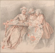 The Embroiders. Artist: Portail, Jacques-André (1695-1759)