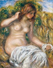 Woman by Spring, 1914. Artist: Renoir, Pierre Auguste (1841-1919)