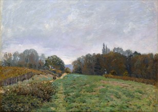 Landscape at Louveciennes, 1873. Artist: Sisley, Alfred (1839-1899)