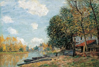 Moret. The Banks of the River Loing, 1885. Artist: Sisley, Alfred (1839-1899)
