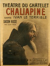 Poster for the Saison Russe at the Théâtre du Châtelet, 1909. Artist: Verneau, Eugene (active Early 20th-century)