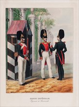 The Semenovsky Life-Guards Regiment, First quarter of 19th cen.. Artist: Vernet, Horace (1789-1863)