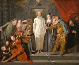The Italian Comedians, ca 1720. Artist: Watteau, Jean Antoine (1684-1721)