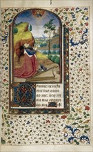 King David in prayer (Book of Hours), 1450-1499. Artist: Anonymous