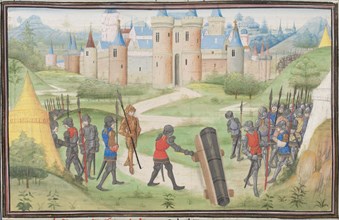 Camp of the Crusaders near Jerusalem. Miniature from the Historia by William of Tyre, 1460s. Artist: Anonymous