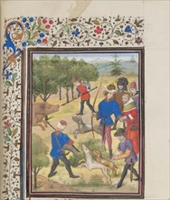 John II Comnenus, Byzantine emperor at the hunt. Miniature from the Historia by William of Tyre, 1460s. Artist: Anonymous