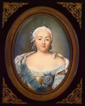 Portrait of Empress Elisabeth Petrovna (1709-1762). Artist: Benner, Jean-Henri (1776-1836)