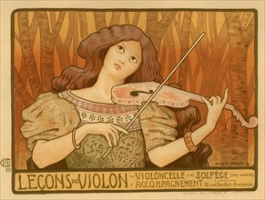 Leçons de Violon (Poster), 1898. Artist: Berthon, Paul (1872-1909)