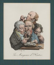 Slurping Oysters, 1825. Artist: Boilly, Louis-Léopold (1761-1845)