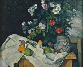 Still Life with Flowers and Fruit, 1889-1890. Artist: Cézanne, Paul (1839-1906)