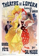 Théatre de l'opéra. Bal masqué (Poster), 1898-1899. Artist: Chéret, Jules (1836-1932)