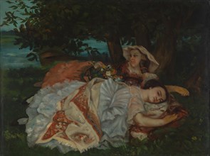 Young Ladies on the Bank of the Seine, before 1857. Artist: Courbet, Gustave (1819-1877)