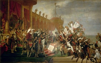 The Army takes an Oath to the Emperor after the Distribution of Eagles, 5 December 1804, 1810. Artist: David, Jacques Louis (1748-1825)