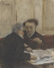 At the Café Châteaudun, c. 1870. Artist: Degas, Edgar (1834-1917)