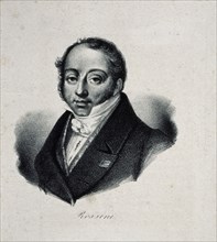 Portrait of the composer Gioachino Antonio Rossini (1792-1868). Artist: French master