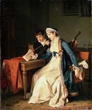 The Music Lesson. Artist: Gerard, Marguerite (1761-1837)