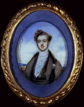 Portrait of Count Anatole Nikolaievich Demidov, 1st Prince of San Donato (1812-1870), 1830-1840s. Artist: Herbelin, Jeanne-Mathilde (1820-1904)