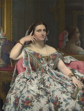 Madame Marie-Clotilde-Inès Moitessier, née de Foucauld, 1856. Artist: Ingres, Jean Auguste Dominique (1780-1867)