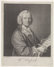 Portrait of the Composer Willem de Fesch (1687-1761), 1751. Artist: La Cave, François Morellon de (active 18th century)