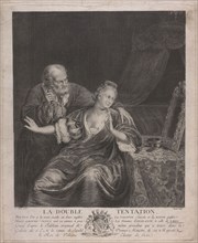 Double Temptation, 18th century. Artist: Mesnil (Ménil), Élie (active Mid of 18th cen.)