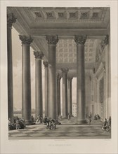 The north portal of the Saint Isaac's Cathedral (From: The Construction of the Saint Isaac's Cathedral), 1845. Artist: Montferrand, Auguste, de (1786-1858)