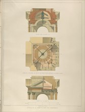 Detail of the bell tower construction (From: The Construction of the Saint Isaac's Cathedral), 1845. Artist: Montferrand, Auguste, de (1786-1858)