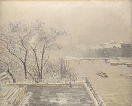 The Louvre under Snow, 1902. Artist: Pissarro, Camille (1830-1903)