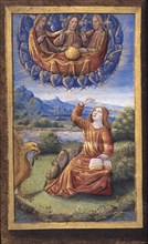 The Holy Trinity (from Lettres bâtardes), ca 1490-1510. Artist: Poyet, Jean (active 1483-1497)