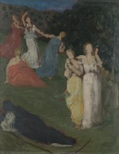 Death and the Maiden, before 1872. Artist: Puvis de Chavannes, Pierre Cécil (1824-1898)