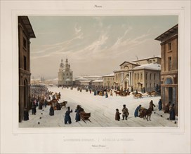 The Assembly of the Nobility House in Moscow, 1840s. Artist: Roussel, Paul Marie (1804-1877)