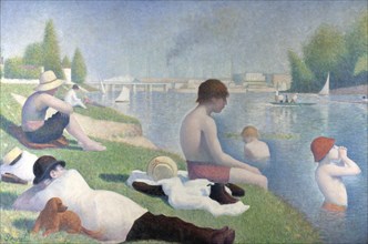 Bathers at Asnières (Baigneurs à Asnières), 1884. Artist: Seurat, George Pierre (1859-1891)