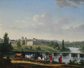 The Walk. The Golitsyn's Estate Pekhra-Yakovlevskoye, 1820. Artist: Swebach, Jacques-François Joseph (1769-1823)