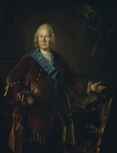 Portrait of Count Alexey Petrovich Bestuzhev-Ryumin (1693-1766), 1757. Artist: Tocqué, Louis (1696-1772)