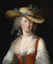 Portrait of Anne Catherine Le Preudhomme de Chatenoy, Comtesse de Verdun, as fine gardener, c. 1780. Artist: Vigée-Lebrun, Marie Louise Elisabeth (1755-1842)