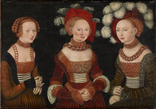 Princesses Sibylle (1515-1592), Emilie (1516-1591) and Sidonie (1518-1575) of Saxony, c.1535. Artist: Cranach, Lucas, the Elder (1472-1553)