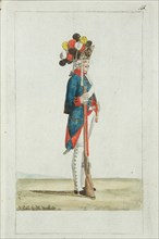 Grenadier of the Preobrazhensky Regiment, 1793. Artist: Geissler, Christian Gottfried Heinrich (1770-1844)