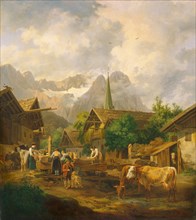 Morning in Partenkirchen, 1819. Artist: Hess, Peter von (1792?1871)