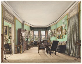 A Room in Schloss Buchwald, c. 1843. Artist: Klose, Friedrich Wilhelm (1804-1863)