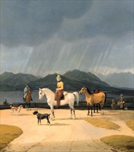 Riders at the Tegernsee, 1832. Artist: Kobell, Wilhelm, Ritter von (1766-1853)