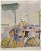 Market in Tunis II, 1914. Artist: Macke, August (1887-1914)