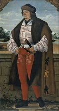 The Court Jester known as Knight Christoph, 1515. Artist: Wertinger, Hans, von (ca. 1465-1533)