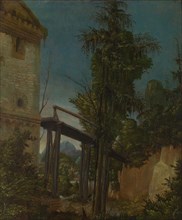 Landscape with a Footbridge, ca 1518. Artist: Altdorfer, Albrecht (c. 1480-1538)