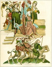 Frederick I receives Brandenburg (Copy of an Illustration from the Richental's illustrated chronicle), c. 1440. Artist: Anonymous