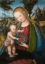 Virgin with Cherries, ca 1506. Artist: Cranach, Lucas, the Elder (1472-1553)