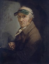 Self-Portrait with Eye-shade, 1813. Artist: Graff, Anton (1736-1813)