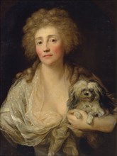 Portrait of Anna Oraczewska with the Dog, 1789. Artist: Graff, Anton (1736-1813)