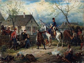 Scene from the Russio-French War in 1812. Artist: Kaiser, Friedrich (1815-1890)