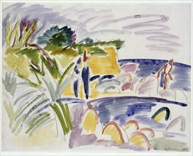 Beach at Fehmarn, 1913. Artist: Kirchner, Ernst Ludwig (1880-1938)