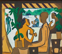 Brown Figures in a Café, 1928-1929. Artist: Kirchner, Ernst Ludwig (1880-1938)