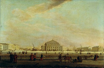 The St. Petersburg Imperial Bolshoi Kamenny Theatre. Artist: Mayr, Johann Georg, von (1760-1816)